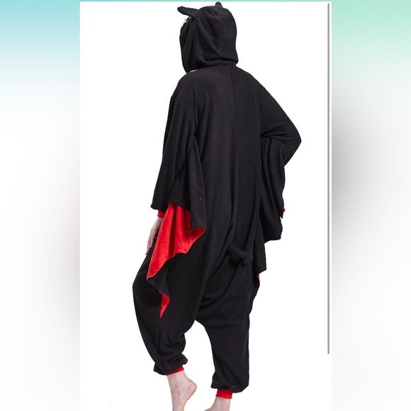 Bat Adult Onesie Pajamas Halloween Cosplay Outfit Magicalani Brand Size S - Picture 5 of 10
